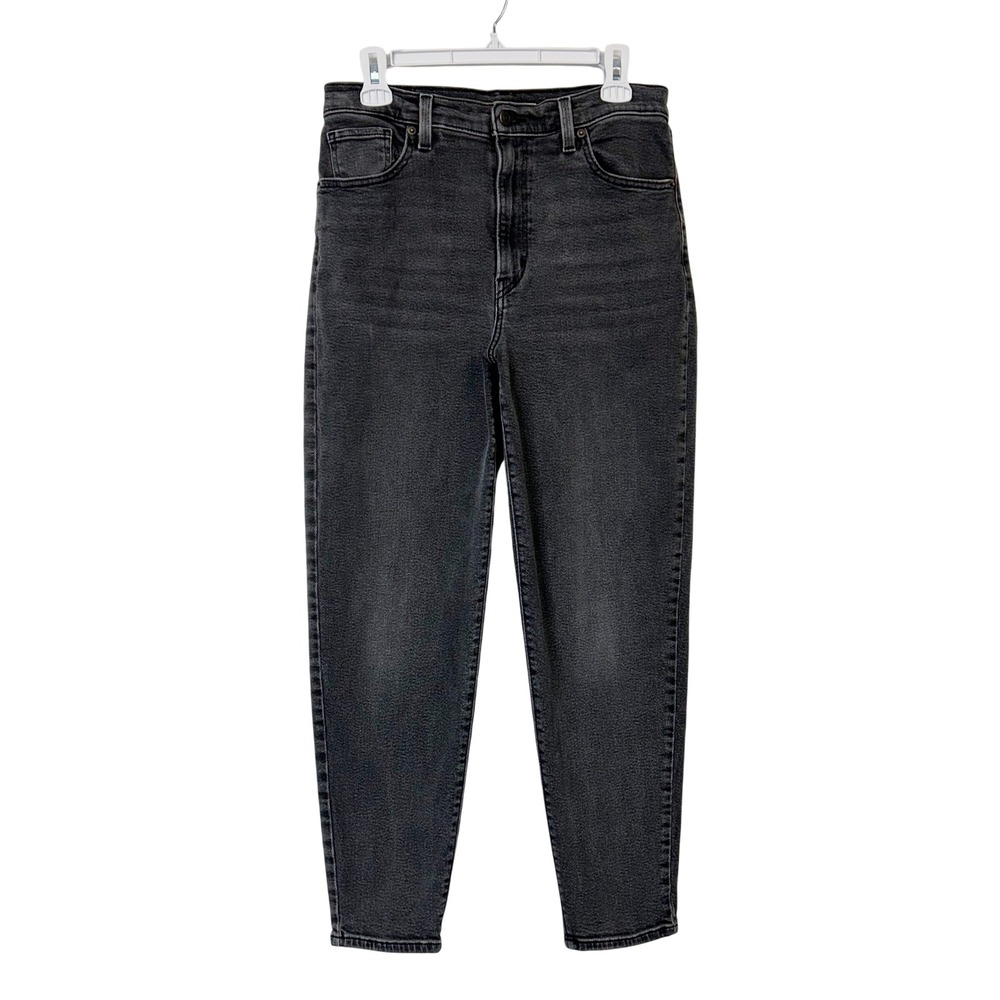 Levis High Waisted Mom Jeans‎ Women's 31 Black Gray Stretch Denim